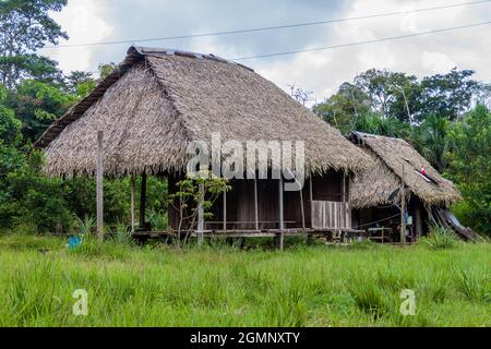 Kleines Haus im Dorf Pantoja, Peru Stockfoto