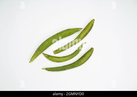 Snake Gourd isoliert auf weißem Hintergrund mit Beschneidungspfad Stockfoto