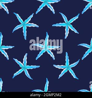 Muscheln Aquarell nahtloses Muster. f f Stockfoto