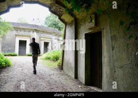 Der ägyptische Avenue highgate Friedhof West N6 Nord london england Großbritannien Stockfoto