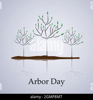 Arbor Day Hintergrund Stock Vektor