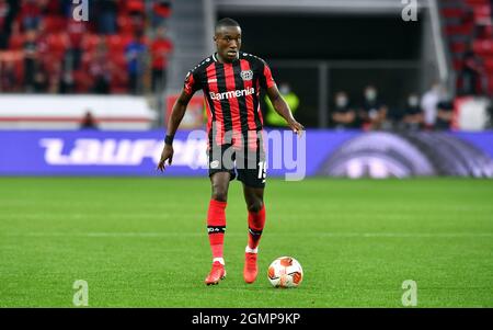 UEFA Europa League, BayArena Leverkusen, Bayer Leverkusen gegen Ferencvaros Budapest; Moussa Diaby Stockfoto