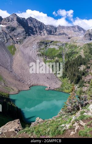 Blue Lakes Trail im Mt. Sneffels Wilderness Area in Colorado, in der Nähe von Ridgway Stockfoto