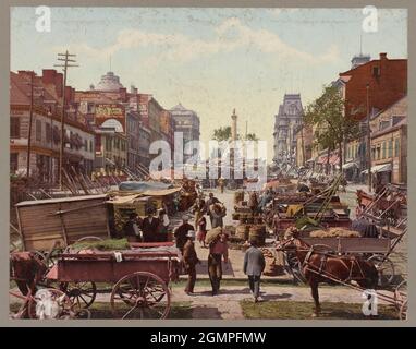 Jacques Cartier Square (Place Jacques Cartier) um 1901, Montreal, Quebec, Kanada Stockfoto