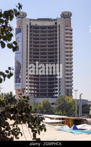 Ruinen des ehemaligen Hotels Chorsu, Taschkent, Usbekistan Stockfoto