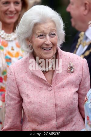 Prinzessin Alexandra während des königlichen Besuchs der RHS Chelsea Flower Show im Royal Hospital Chelsea, London. Bilddatum: Montag, 20. September 2021. Stockfoto