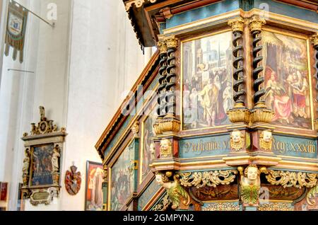 Danzig, Kathedrale innen, HDR-Bild Stockfoto