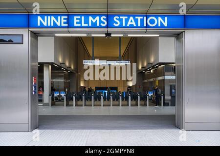 London Underground Neu eröffnete Nine Elms Station auf der Northern Line, London, England Großbritannien Stockfoto