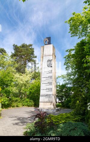 Kedzierzyn-Kozle, Polen - 4. Juni 2021: Denkmal für die Opfer des Zweiten Weltkriegs, die Bürger von Kedzierzyn-Kozle. Stockfoto