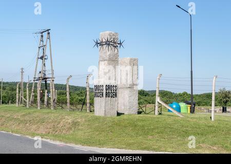 Rogoznica, Polen - 3. Juni 2021: Denkmal Gross-Rosen im Museum Gross-Rosen. Gross-Rosen ist ein ehemaliges Nazi-Konzentrationslager, das gebaut und betrieben wurde Stockfoto