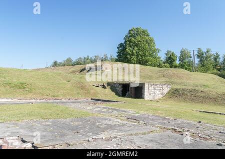 Rogoznica, Polen - 3. Juni 2021: Teil des nazi-Konzentrationslagers Gross-Rosen. Stockfoto