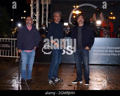 San Sebastian, Spanien. September 2021. Javier Bardem kommt im Hotel Maria Cristina in San Sebastian zur 69. Ausgabe des Filmfestivals, San Sebastian 20. September 2021 Quelle: CORDON PRESS/Alamy Live News Stockfoto