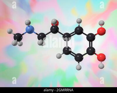 Adrenalinmolekül, Illustration Stockfoto