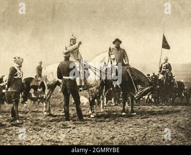 Kaiser und Privatperson - Kaiser Wilhelm II. Trifft sich nach seiner Präsidentschaft mit Theodore Roosevelt Stockfoto