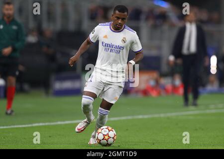 Mailand, Italien, 15. September 2021. Rodrygo von Real Madrid während des UEFA Champions League-Spiels in Giuseppe Meazza, Mailand. Bildnachweis sollte lauten: Jonathan Moscrop / Sportimage Stockfoto