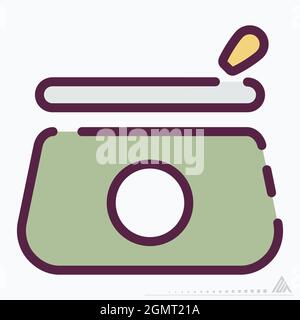 Icon Vector of Beauty Case - Line Cut Style - einfache Illustration, editierbare Kontur, Design Template Vektor, gut für Drucke, Poster, Werbung, Stock Vektor