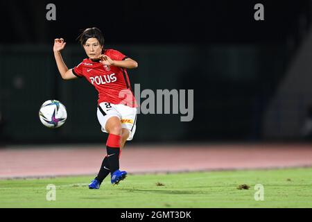 Saitama, Japan. Kredit: MATSUO. September 2021. Hikaru Naomoto (Reds Ladies) Fußball/Fußball : 2021-22 WE League Spiel zwischen Urawa Reds Ladies 2-0 Nojima Stella Kanagawa Sagamihara im Saitama Urawa Komaba Stadium in Saitama, Japan. Kredit: MATSUO .K/AFLO SPORT/Alamy Live Nachrichten Stockfoto