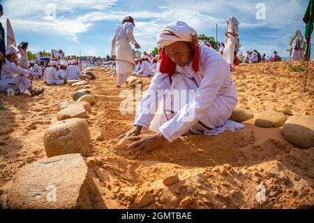 Tägliches Leben in der Provinz Binh Thuan im Süden Vietnams Stockfoto