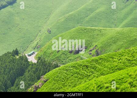 Mt. Aso Northern Somma, Präfektur Kumamoto, Japan Stockfoto