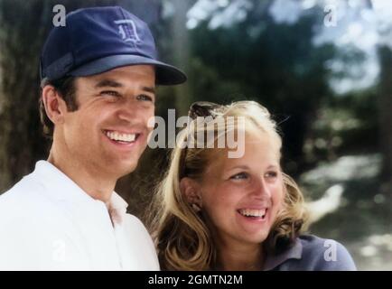 Joe und Jilly Biden, frühes Foto, coloriert Stockfoto