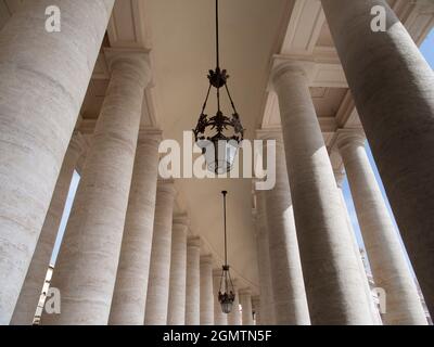 Der Vatikan, Rom - Oktober 2014; der Vatikan in Rom, Italien, ist das geistliche und zeitliche Herz der römisch-katholischen Kirche. Das Design ist grundsätzlich Stockfoto