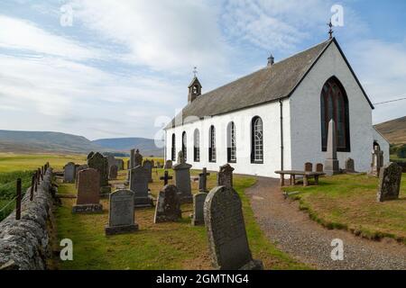 Amulree und Strathbraan Kirche eine schöne weiße ländliche Kirche Stockfoto