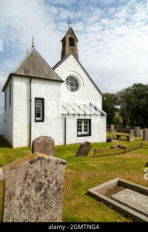 Amulree und Strathbraan Kirche eine schöne weiße ländliche Kirche Stockfoto