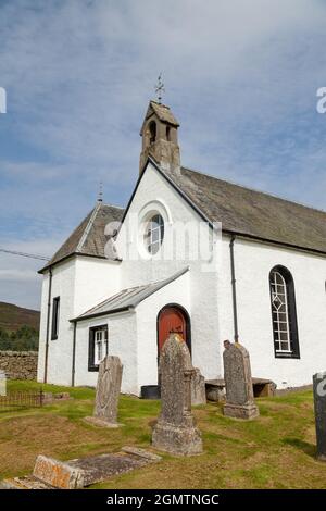 Amulree und Strathbraan Kirche eine schöne weiße ländliche Kirche Stockfoto