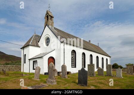 Amulree und Strathbraan Kirche eine schöne weiße ländliche Kirche Stockfoto