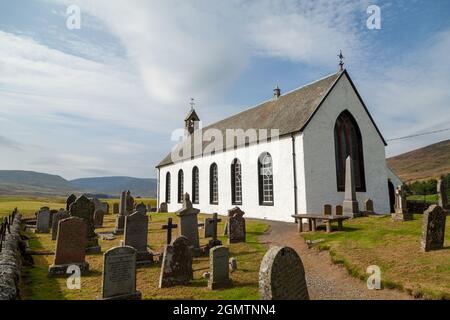 Amulree und Strathbraan Kirche eine schöne weiße ländliche Kirche Stockfoto