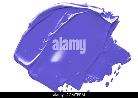 Lavendel lila Schönheit kosmetische Textur isoliert auf weißem Hintergrund, verschmiert Make-up Abstrich oder Kosmetik-Produkt verschmieren, malen Pinselstriche Stockfoto