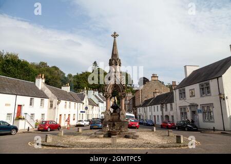 Atholl Memorial Fountain The Cross, Dunkeld, Perthshire, Schottland Stockfoto