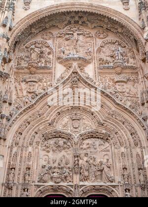 Salamanca, Spanien - 13. April 2017 - Keine Menschen im Blick. Salamanca ist eine alte Stadt im Nordwesten Spaniens und auch die Hauptstadt der Provinz Stockfoto