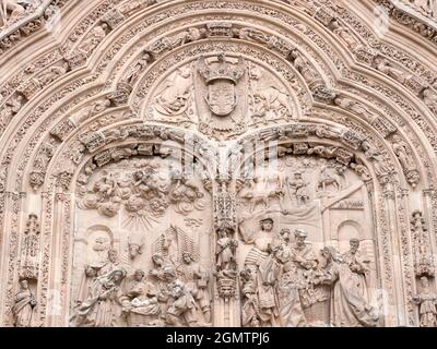 Salamanca, Spanien - 13. April 2017 - Keine Menschen im Blick. Salamanca ist eine alte Stadt im Nordwesten Spaniens und auch die Hauptstadt der Provinz Stockfoto