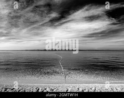 Tucepi, Kroatien - 8 September 2016 das Hotel liegt an der Adriaküste von Dalmatien bekannt als Makarska Riviera, Tucepi wird durch eine historische Lage sandw gesegnet Stockfoto