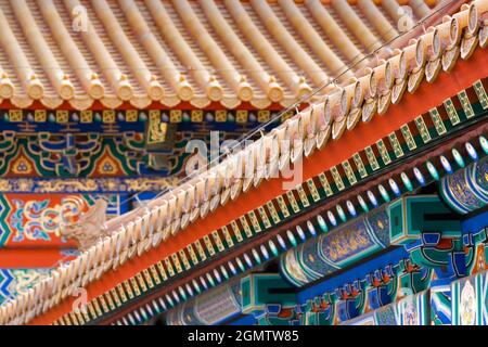 Peking, China - 17. Oktober 2006; keine Menschen im Blick. Im Herzen von Peking liegt die Verbotene Stadt - der Kaiserpalast und Sitz der Empero Stockfoto