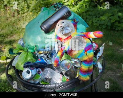 Abingdon, England - 25. Mai 2020; Keine Menschen in Schuss. Abbey Fields ist ein öffentlicher Park neben der Themse in Abingdon, Oxfordshire. Es braucht seine Stockfoto