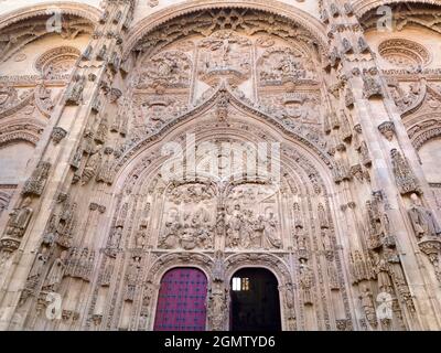 Salamanca, Spanien - 13. April 2017 - Keine Menschen im Blick. Salamanca ist eine alte Stadt im Nordwesten Spaniens und auch die Hauptstadt der Provinz Stockfoto