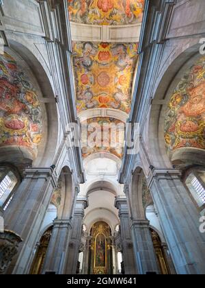 Lamego PortugalÕs eine hübsche historische Stadt im malerischen Douro-Tal im Norden mit einer langen Geschichte, die bis in die vorrömische Zeit zurückreicht. Seine Kathedrale - Unsere Liebe Frau Stockfoto