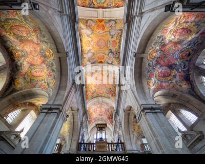 Lamego PortugalÕs eine hübsche historische Stadt im malerischen Douro-Tal im Norden mit einer langen Geschichte, die bis in die vorrömische Zeit zurückreicht. Seine Kathedrale - Unsere Liebe Frau Stockfoto