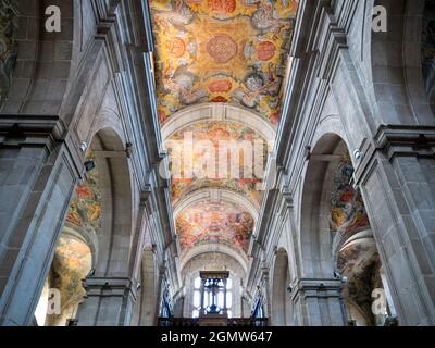 Lamego PortugalÕs eine hübsche historische Stadt im malerischen Douro-Tal im Norden mit einer langen Geschichte, die bis in die vorrömische Zeit zurückreicht. Seine Kathedrale - Unsere Liebe Frau Stockfoto