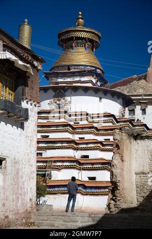 Gyangtse, Tibet - Oktober 2006 das Palcho-Kloster in Gyantse, Tibet, stammt aus dem 9. Jahrhundert. Der Klosterbezirk ist ein Komplex von Strukturen Stockfoto