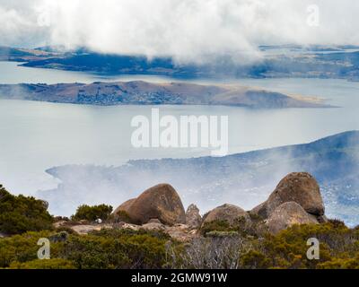 Hobart, Tasmanien, Australien - 17. Februar 2109; Hobart ist die Hauptstadt von Tasmanien, Australien. Es ist auch die zweitälteste Stadt des Landes, nach Stockfoto