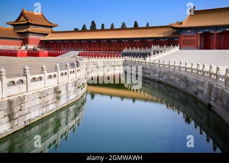 Peking, China - 17. Oktober 2006; keine Menschen im Blick. Im Herzen von Peking liegt die Verbotene Stadt - der Kaiserpalast und Sitz der Empero Stockfoto