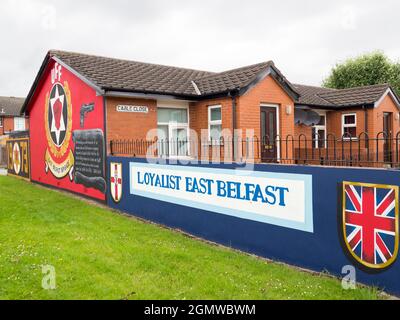 Belfast, Ulster - Vereinigtes Königreich; Belfast ist eine Stadt, die es nicht kann. Lassen Sie scheinbar jede Mauer unberührt ohne einen Farbtupfer. Die Graffiti, especia Stockfoto