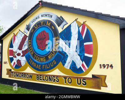 Belfast, Ulster - Vereinigtes Königreich; Belfast ist eine Stadt, die es nicht kann. Lassen Sie scheinbar jede Mauer unberührt ohne einen Farbtupfer. Die Graffiti, especia Stockfoto