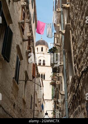 Dubrovnik ist eine historische kroatische Stadt an der Adria, in der Region Dalmatien. Es ist ein UNESCO-Weltkulturerbe und gehört zu den prominentesten Stockfoto