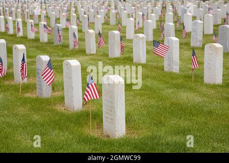 Wyoming, USA - 2008. Mai; die Schlacht am Kleinen Dickhorn, auch als Custer's Last Stand bezeichnet, war ein bewaffneter Einsatz zwischen Combined Stockfoto