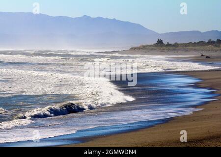 Oamaru, Neuseeland - 19. Mai 2012 Oamaru ist die größte Stadt in Nord-Otago, auf der Südinsel Neuseelands. Der nahe gelegene Strand ist etwas Besonderes Stockfoto