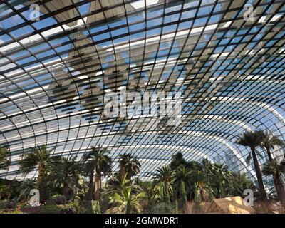 Gardens by the Bay, Singapur - 3. März 2019; Singapur strebt danach, die grünste Stadt der Welt zu sein; es scheint erfolgreich zu sein. Natürlich, Klima hel Stockfoto